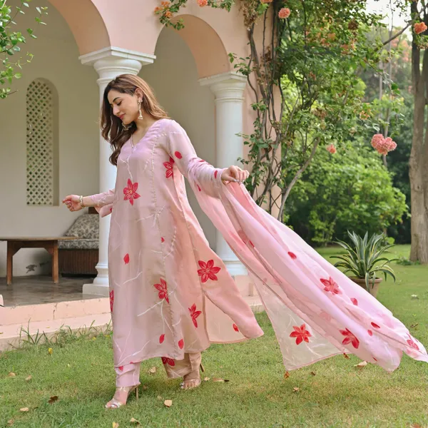 Pink_Floral_Printed_V-Neck_A-Line_Kurta_With_Palazzos_&_Dupatta_For_Women