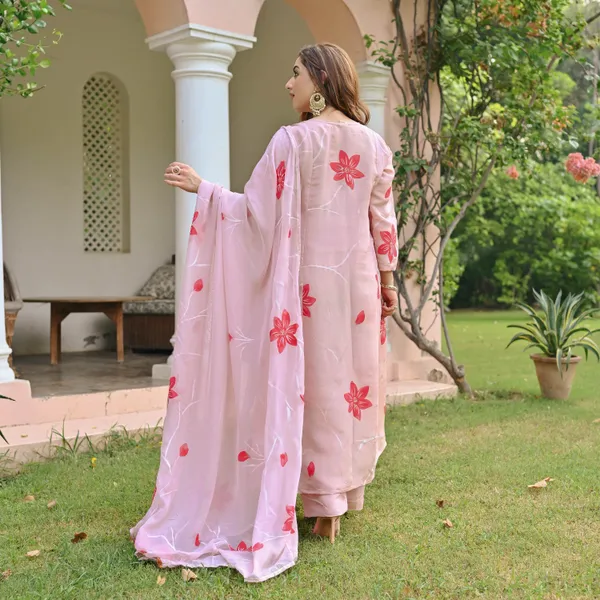 Pink_Floral_Printed_V-Neck_A-Line_Kurta_With_Palazzos_&_Dupatta_For_Women