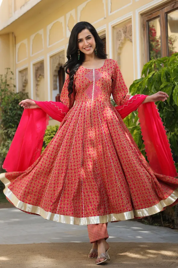 Pink_Chanderi_Anarkali_Set_For_Women