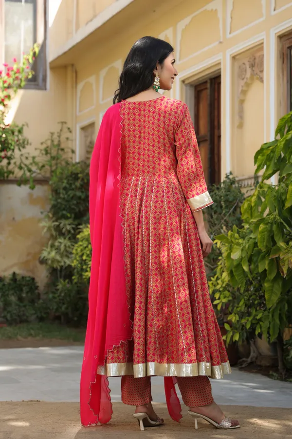 Pink_Chanderi_Anarkali_Set_For_Women