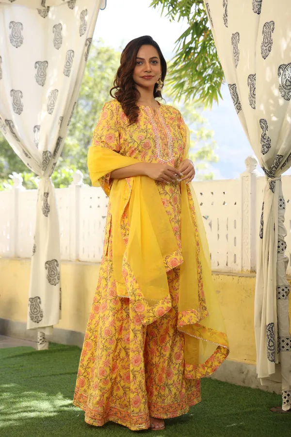 Yellow_Liyana_Printed_Cotton_Sharara_Set_For_Women