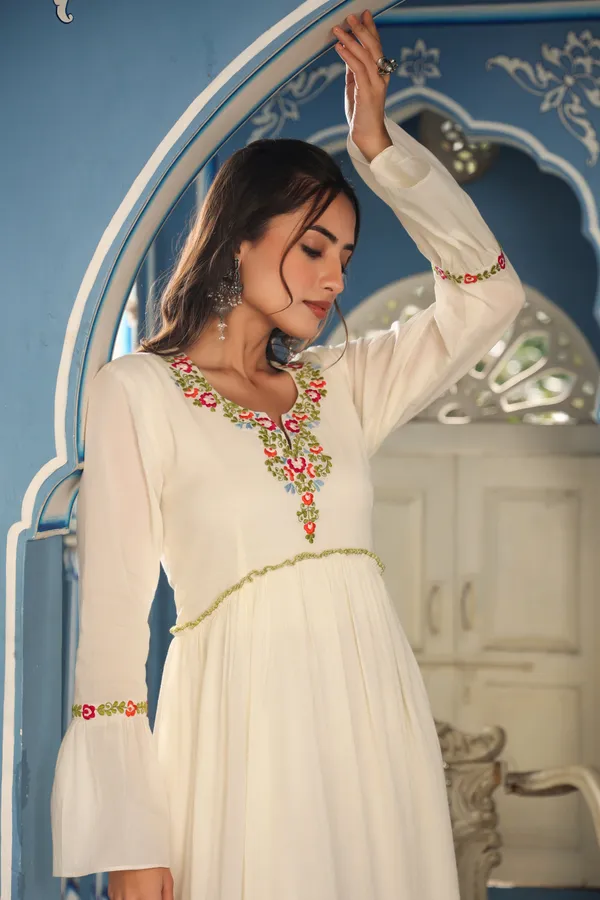 White_Masakali_Embroidered_Cotton_Dress_For_Women