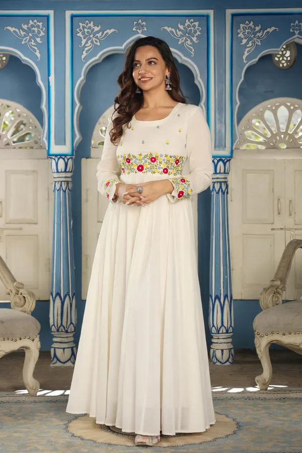 White_Cotton_Embroidery_Anarkali_For_Women