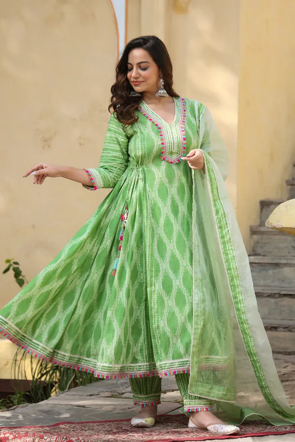 Green_Kanizah_Cotton_Anarkali_Suit_Set_For_Women