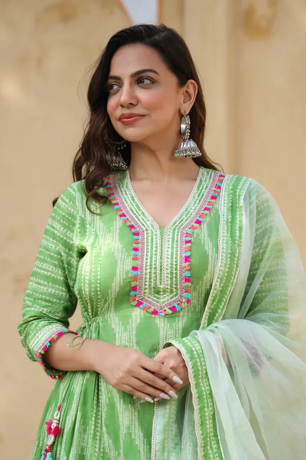 Green_Kanizah_Cotton_Anarkali_Suit_Set_For_Women