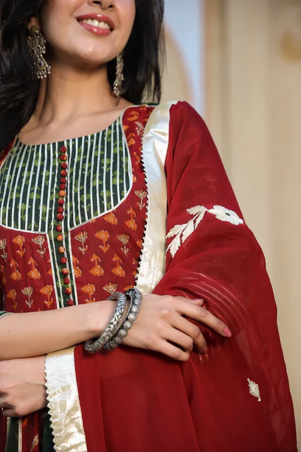 Maroon_Gajban_Printed_Chanderi_Anarkali_Suit_Set_For_Women