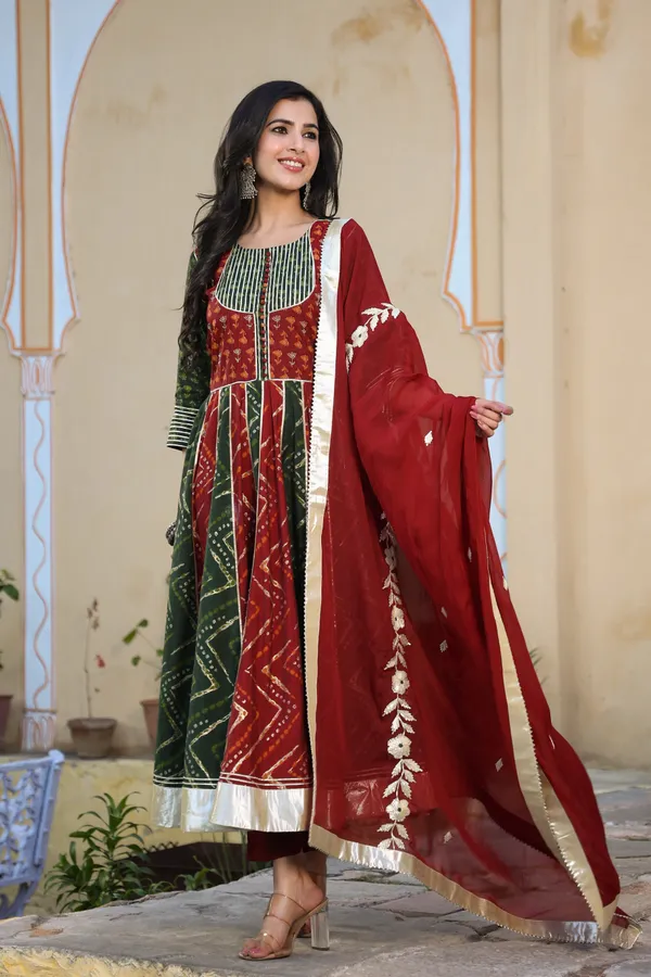 Maroon_Gajban_Printed_Chanderi_Anarkali_Suit_Set_For_Women