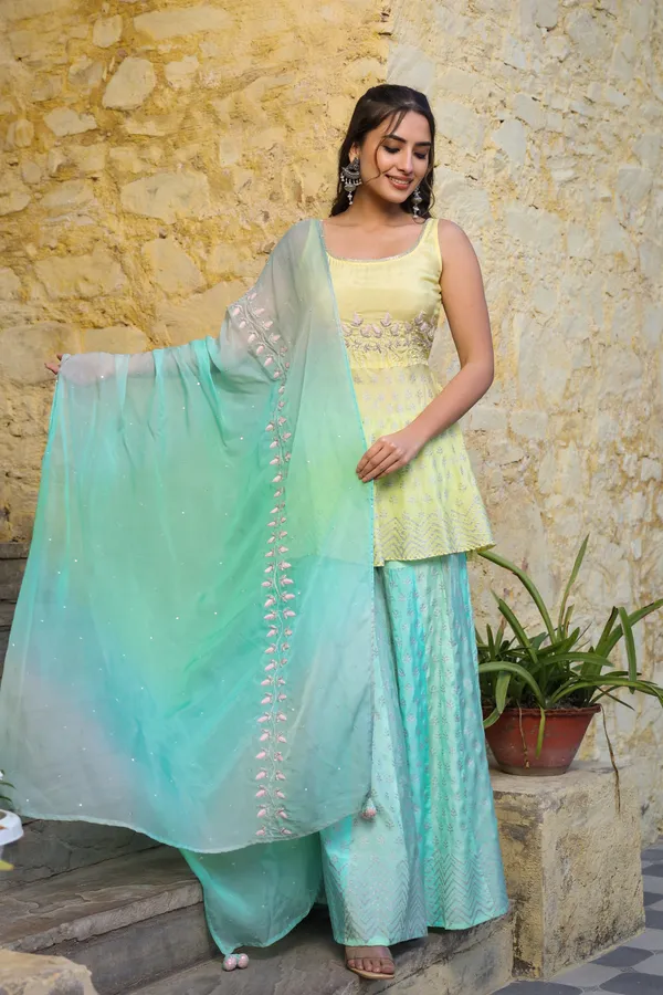 Yellow_Muslin_Sharara_Set_With_Hand_Embellishments_For_Women