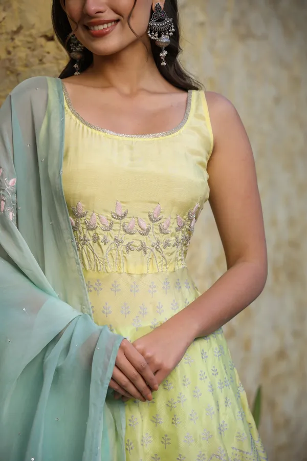 Yellow_Muslin_Sharara_Set_With_Hand_Embellishments_For_Women
