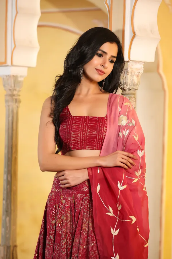 Pink_Mulmal_Printed_Chanderi_Lehenga_Set_For_Women