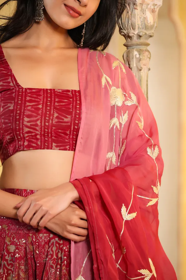 Pink_Mulmal_Printed_Chanderi_Lehenga_Set_For_Women
