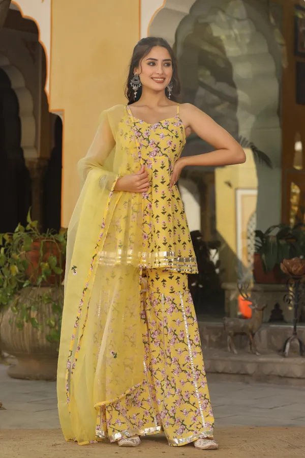 Yellow_Printed_Cotton_Sharara_Set_For_Women