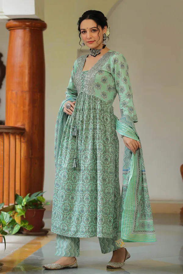 Green_Orchid_Printed_Cotton_Suit_Set_For_Women