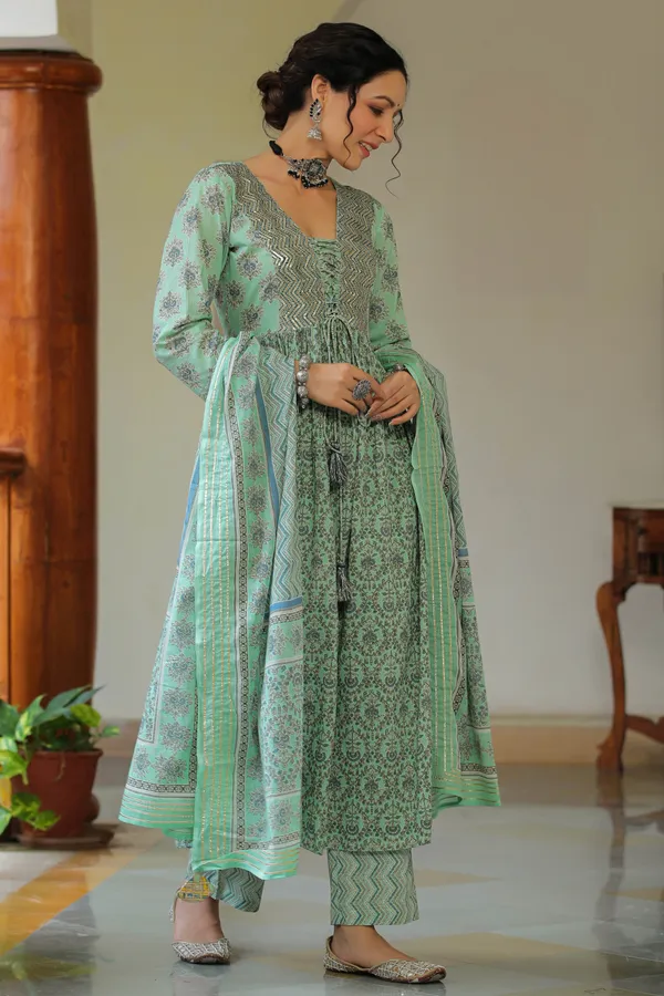 Green_Orchid_Printed_Cotton_Suit_Set_For_Women