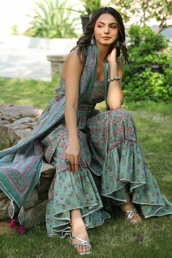 Green_Dahlia_Printed_Cotton_Sharara_Set_For_Women