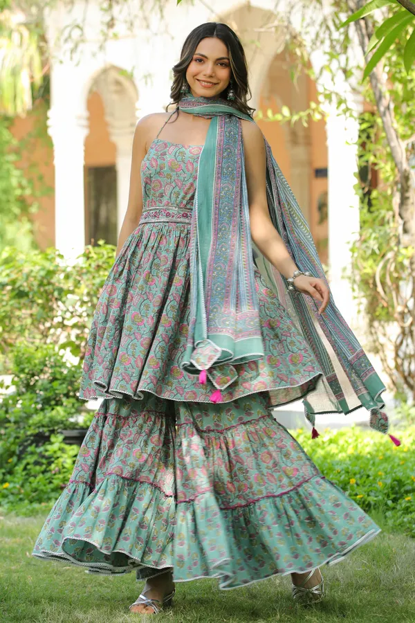 Green_Dahlia_Printed_Cotton_Sharara_Set_For_Women