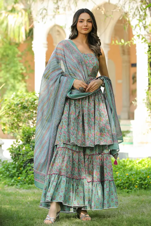 Green_Dahlia_Printed_Cotton_Sharara_Set_For_Women