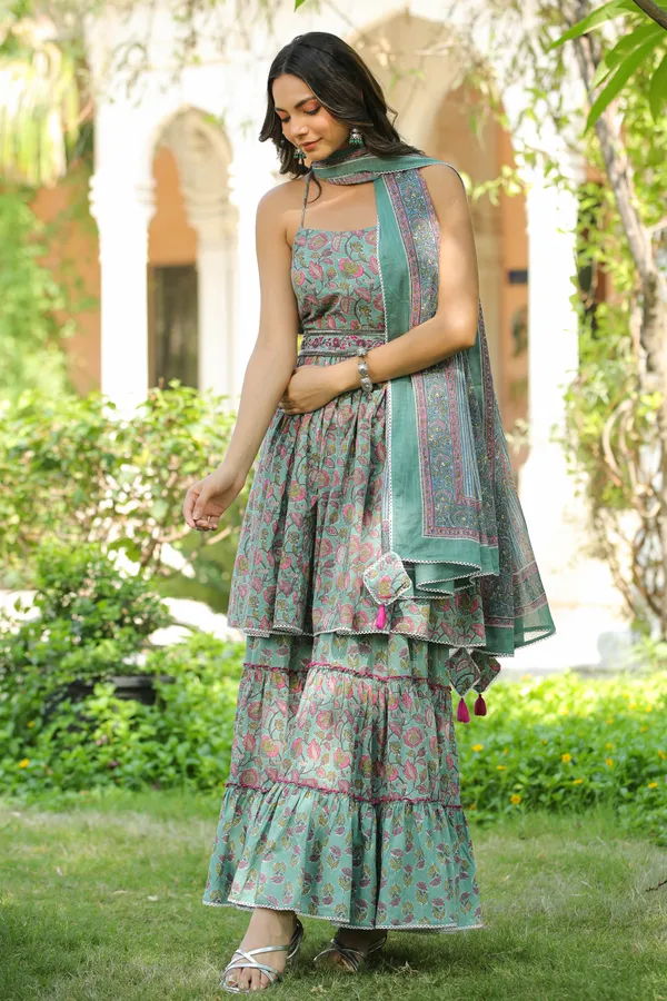Green_Dahlia_Printed_Cotton_Sharara_Set_For_Women