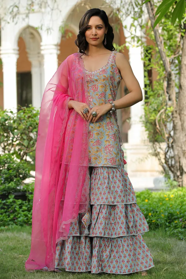 Blue_Printed_Cotton_Sharara_Set_For_Women