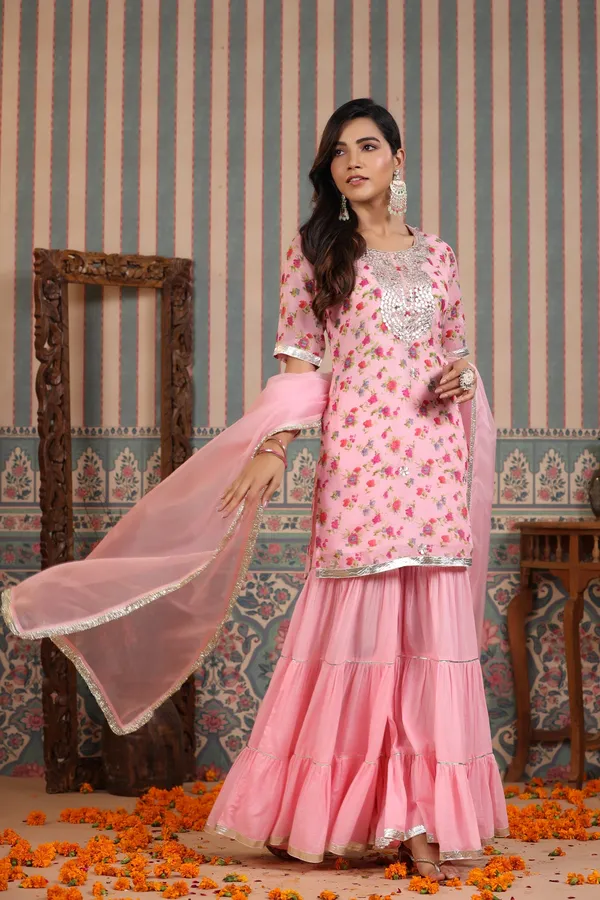 Peach_Pink_Gotapatti_Kota_Doriya_Sharara_Set_For_Women