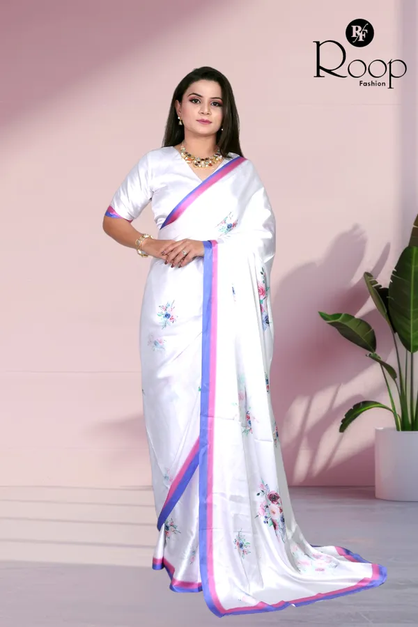 White_Traditional_Satin_Floral_Digital_Print_ALIA_Saree