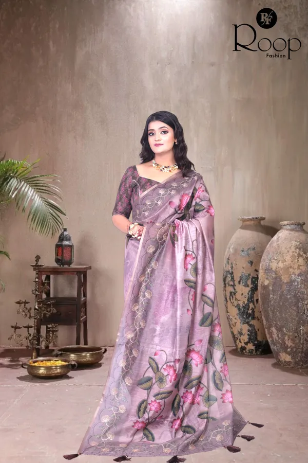 Rosy_Brown_Chanderi_Silk_Hand_Block_Print_Saree_For_Women