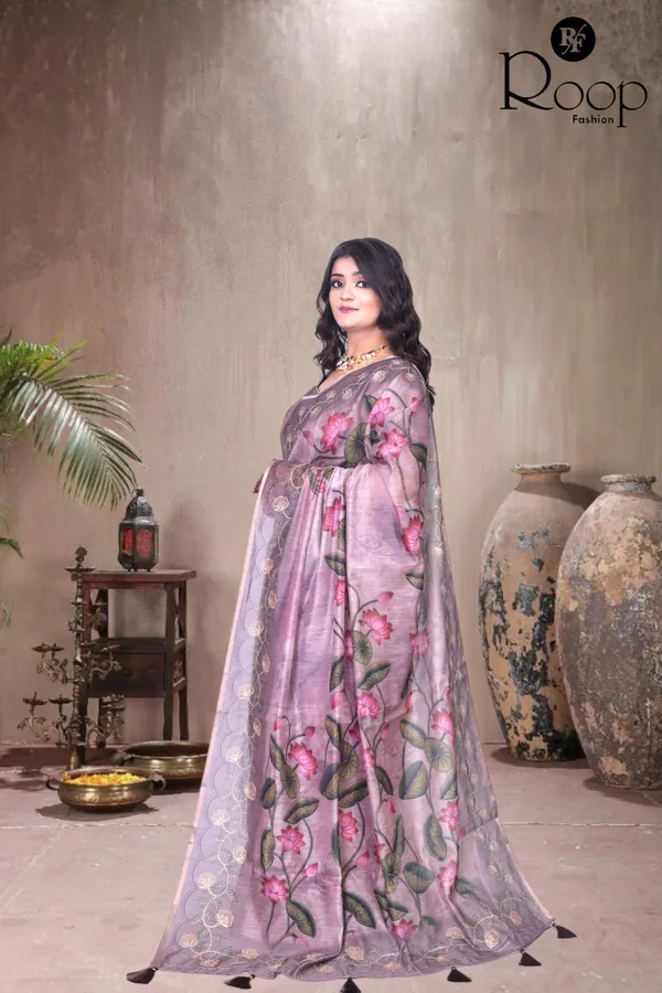 Rosy_Brown_Chanderi_Silk_Hand_Block_Print_Saree_For_Women