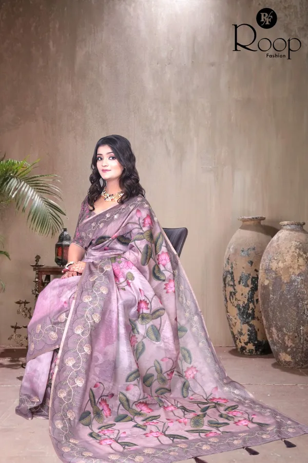 Rosy_Brown_Chanderi_Silk_Hand_Block_Print_Saree_For_Women