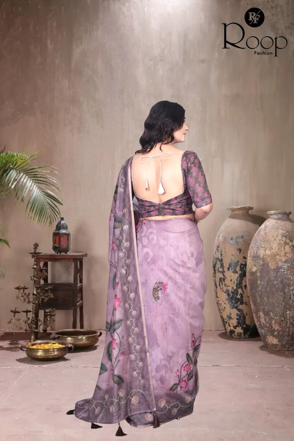 Rosy_Brown_Chanderi_Silk_Hand_Block_Print_Saree_For_Women