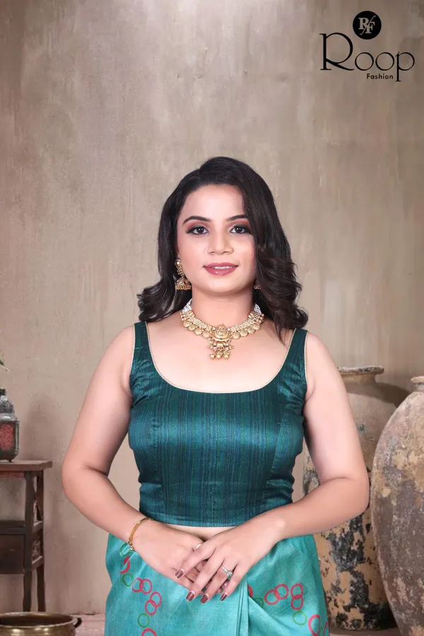 Ceruiean_Blue_Zarana_Silk_Hand_Block_Print_Saree_For_Women