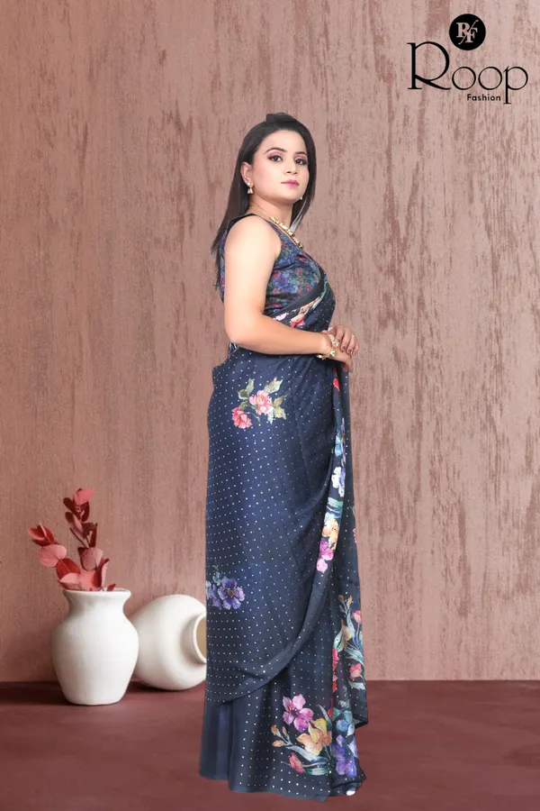 Dark_Blue_Satin_Georgette_Digital_Print_Saree_For_Women