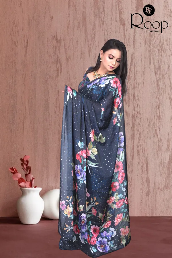 Dark_Blue_Satin_Georgette_Digital_Print_Saree_For_Women