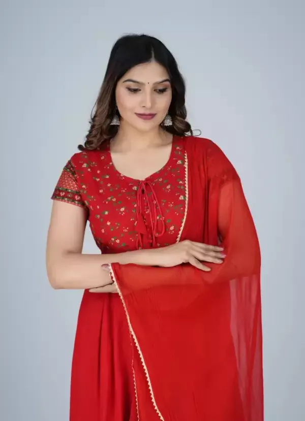 Red_Pure_Cotton_Designer_Print_Sharara_Set_For_Women