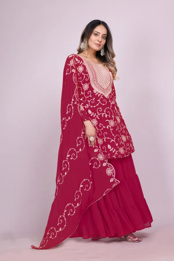 Asthetic_Maroon_Designer_Pure_Fox_Georgette_Sharara_Suit_Embroidered_Work_for_Women_New_Fashion_2025