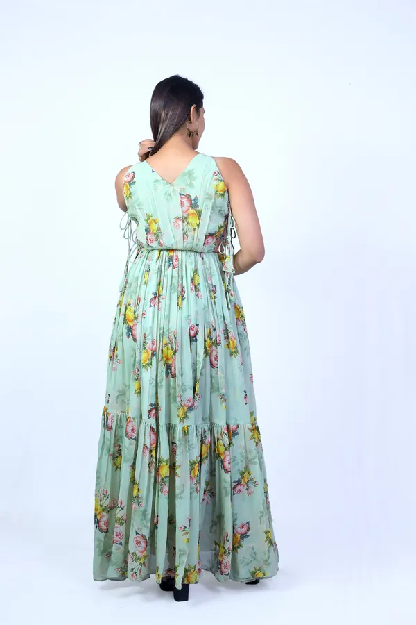 Golden_Bronze_Full_Length_Gerogette_Floral_Print_Gown_For_Women