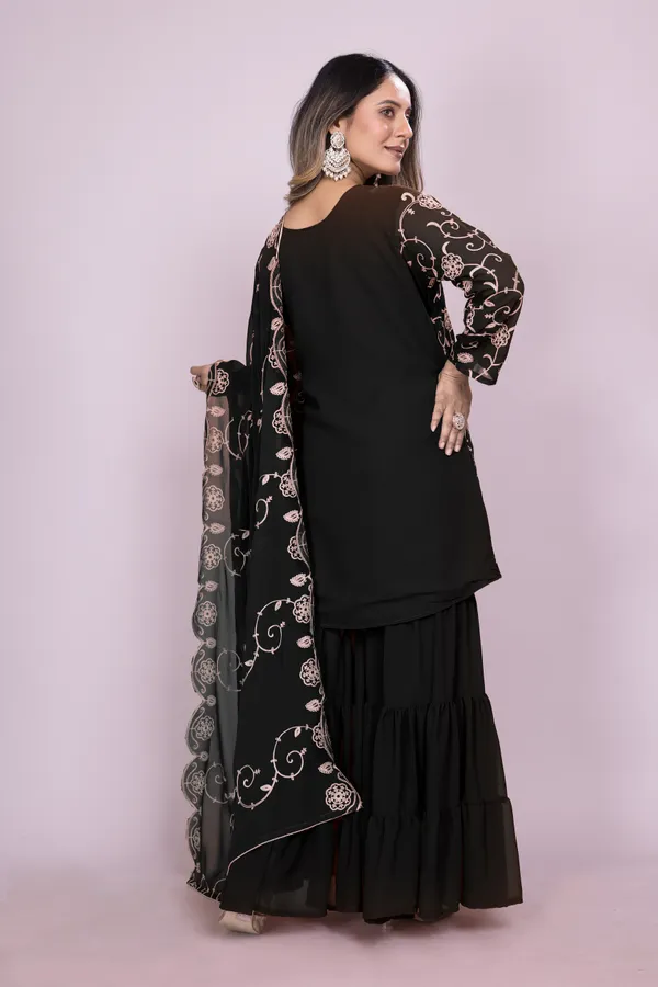Charcoal_Black_Designer_Pure_Fox_Georgette_Sharara_Suit_Embroidered_Work_for_Women_New_Fashion_2025
