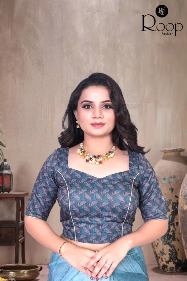 Ocean_Blue_Chanderi_Silk_Digital_Print_Saree_For_Women