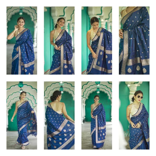 Blue_Beautiful_Handloom_Silk_Kubera_Pattu_saree_with_golden_zari_weaving_border_with_Blouse_Piece_for_Women_2025_Collection.