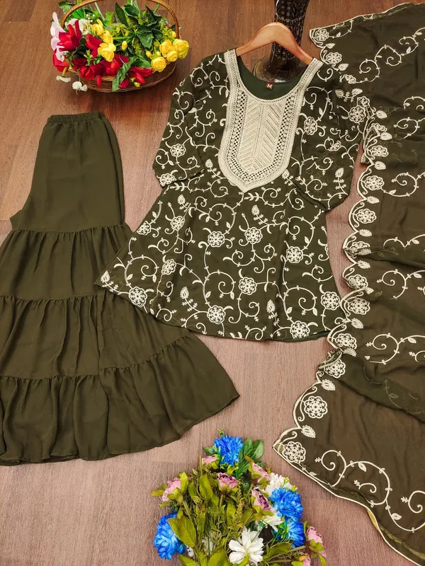 Mahendi_Green_Designer_Pure_Fox_Georgette_Sharara_Suit_Embroidered_Work_for_Women_New_Fashion_2025