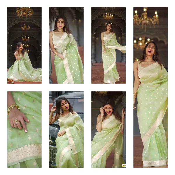 Green_Beautiful_Handloom_Silk_Kubera_Pattu_saree_with_golden_zari_weaving_border_with_Blouse_Piece_for_Women_2025_Collection.