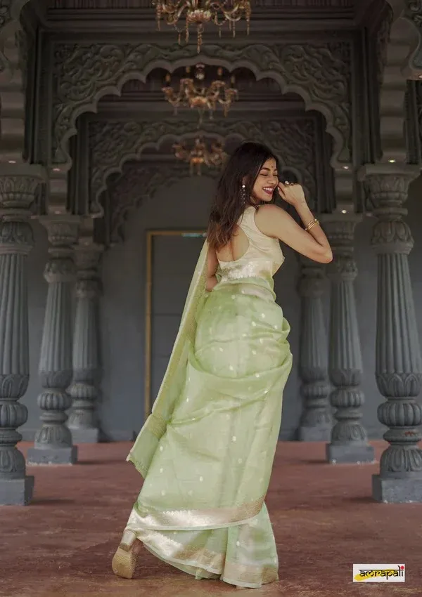Green_Beautiful_Handloom_Silk_Kubera_Pattu_saree_with_golden_zari_weaving_border_with_Blouse_Piece_for_Women_2025_Collection.