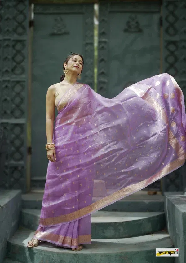 Purple_Beautiful_Handloom_Silk_Kubera_Pattu_saree_with_golden_zari_weaving_border_with_Blouse_Piece_for_Women_2025_Collection.
