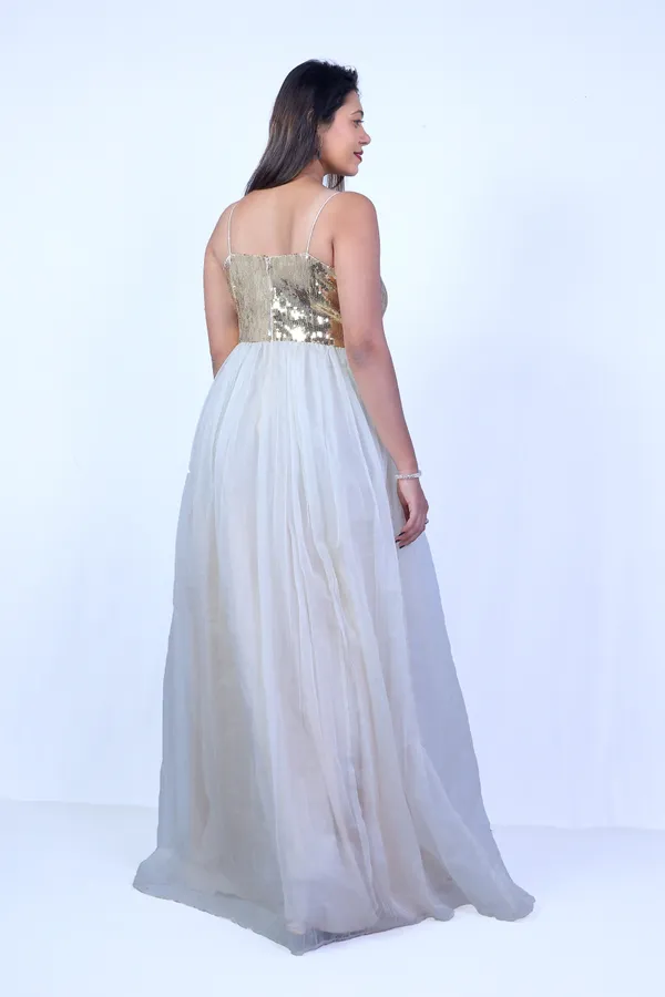 Silver_White_Regular_Zfit_Solid_Siquen_Organza_Gown_For_Women