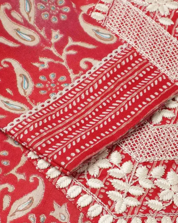 Glamorous_Cotton_Floral_Print_With_Embroidery_Kurta_Lining_Print_Pent_And_Dupatta_Set