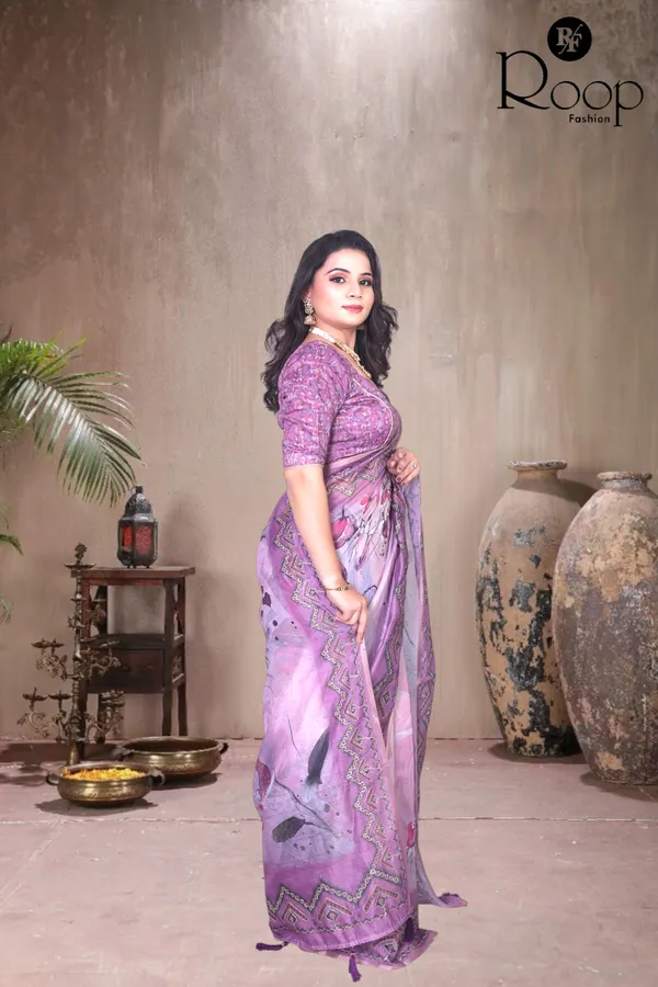 Light_Orchid_Purple_Chanderi_Silk_Digital_Print_Saree_For_Women