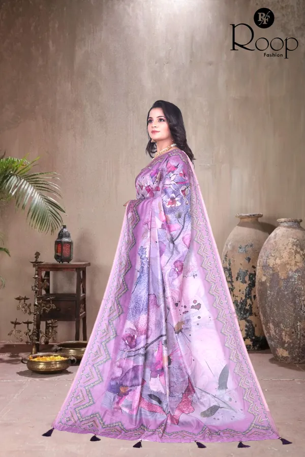 Light_Orchid_Purple_Chanderi_Silk_Digital_Print_Saree_For_Women