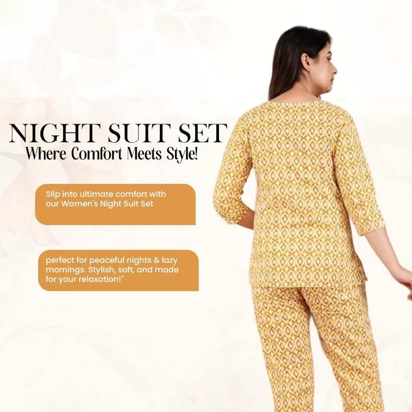 Mustard_Cotton_Printed_Sleeved_Co-Ord_Set_With_Pocket_For_Women
