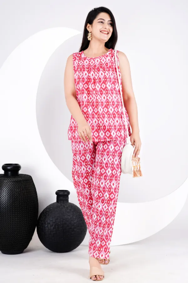 Pink_Rayon_Printed_Sleeveless_Co-Ord_Set_For_Women