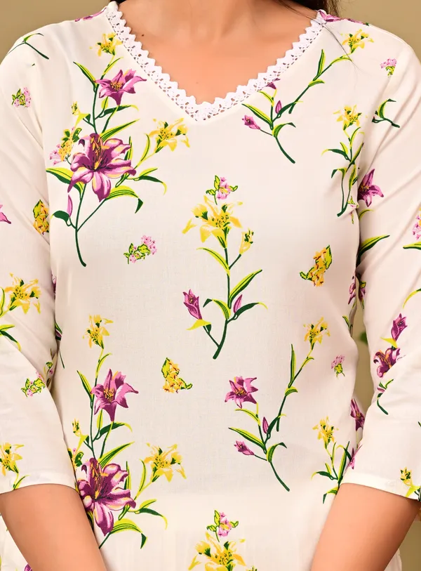 Purple_Rayon_Kurta_Set_with_Lace_V-Neck_&_Pajama