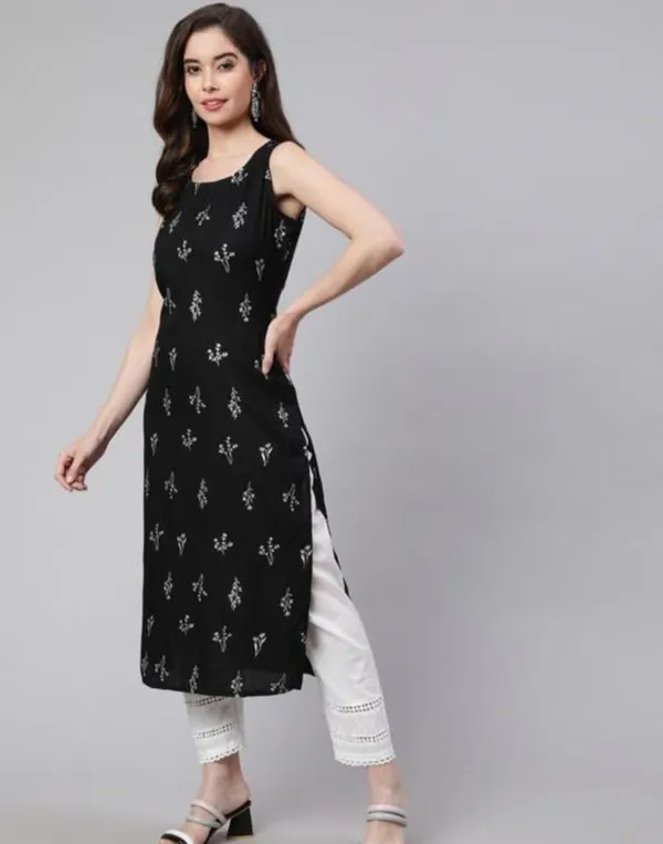 Black_Sleeveless_Printed_Kurti_For_Women